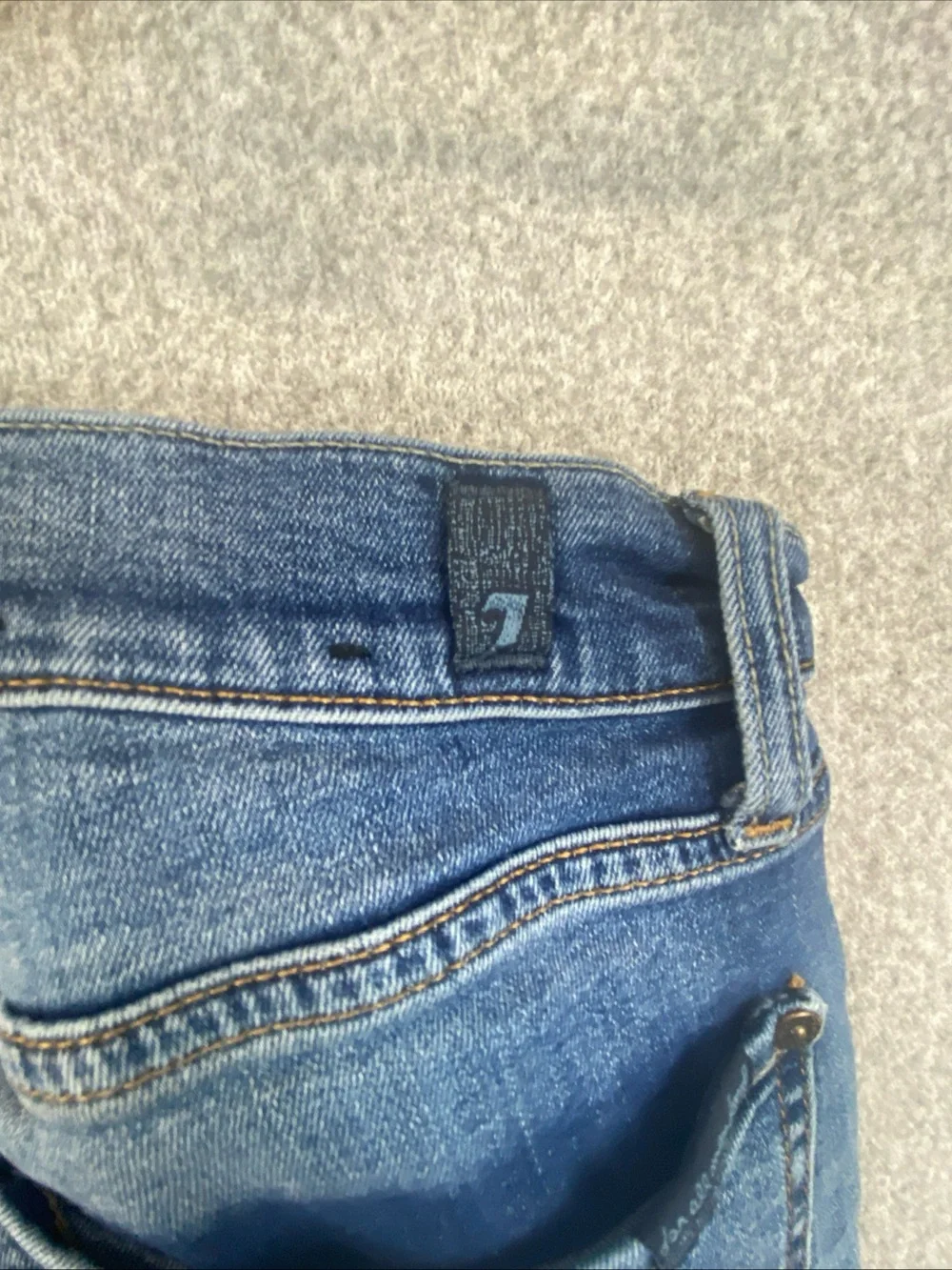 7 For All Mankind Slimmy Jeans Mens 33 Stretchy Mid Rise Denim Basics Slim Fit